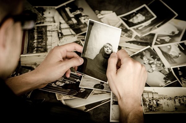 Black and white photos.