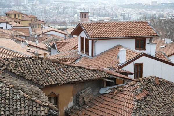 A scene of Colombia, rooftops.