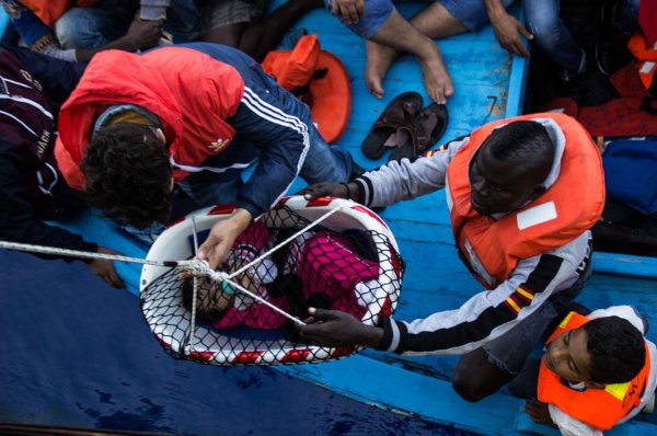 rescuing child