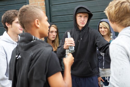 Teenagers drinking
