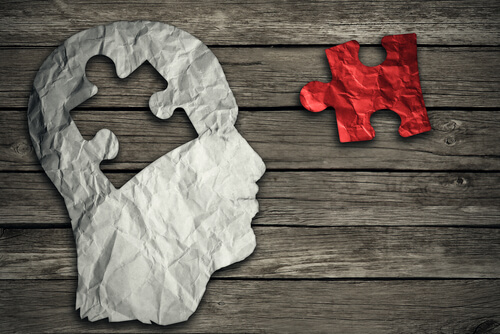 A puzzle piece and a brain: go to therapy.