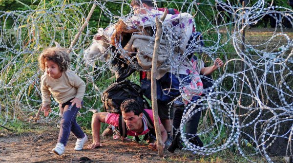 refugees escaping