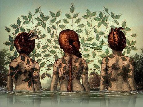 three women