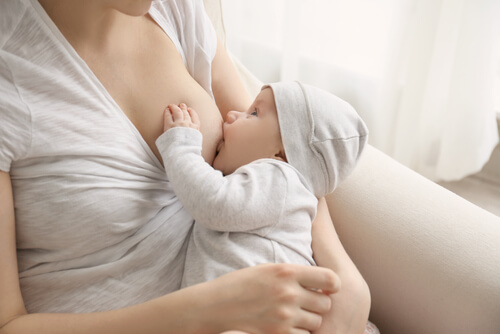 woman breastfeeding