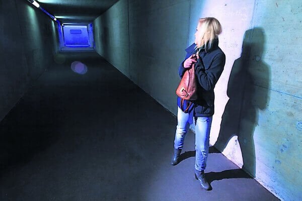 scared woman