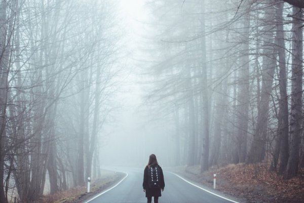walking on road