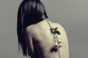 woman with roses