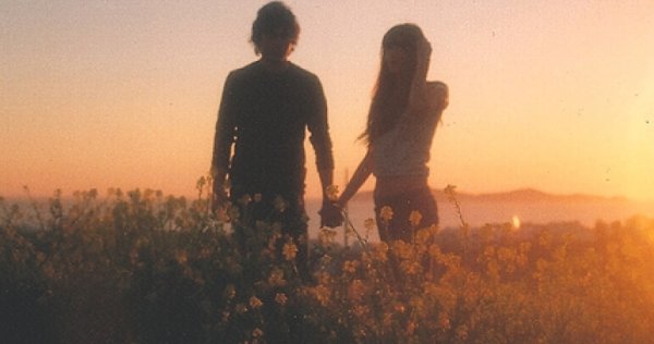 couple in field