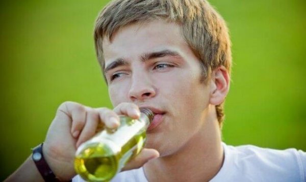 boy drinking