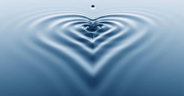 The ripple effect, like a heart.