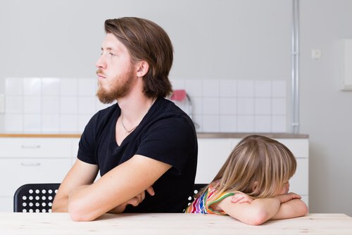 A father ks mad at his daughter.