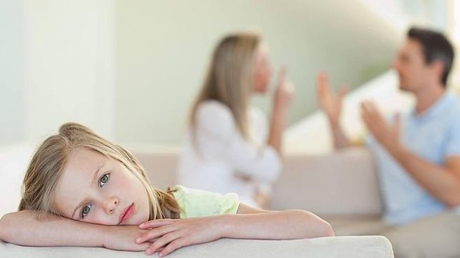 Arguments in a relationship and children.