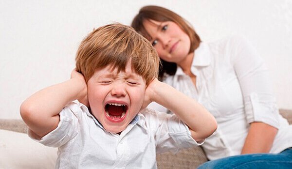 Little boy screaming