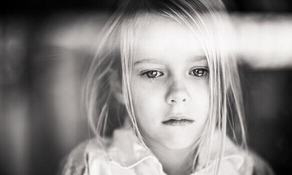 A crying girl.