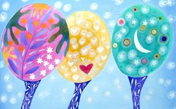 three balloons