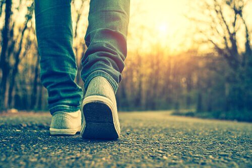 Taking a walk.