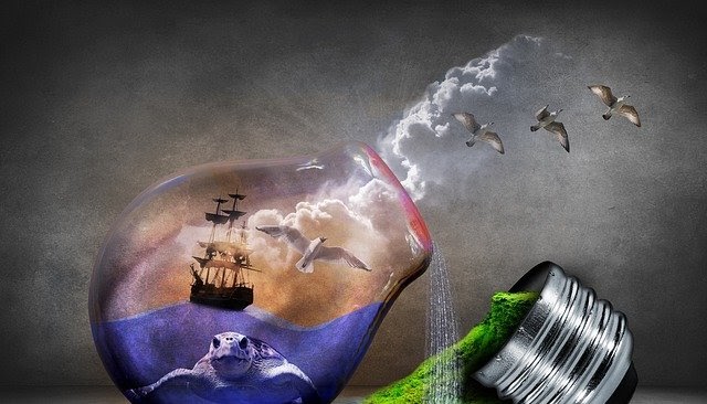 A fantasy world in a bottle.