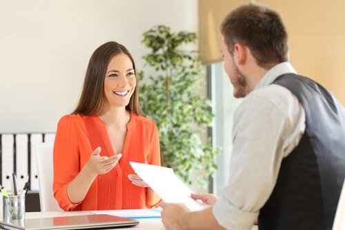At an interview