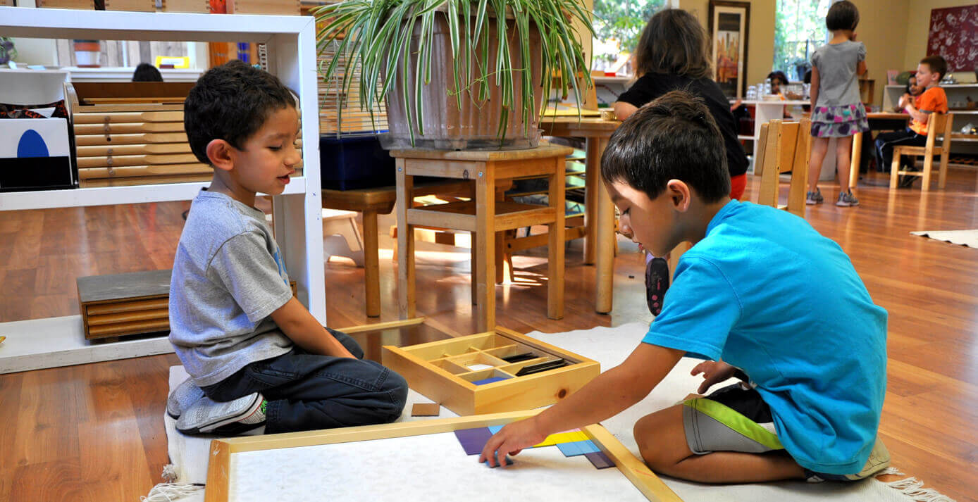 children under the Montessori method