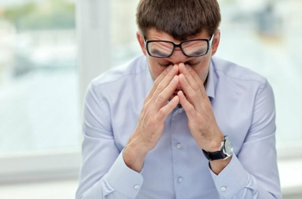 Stressed man