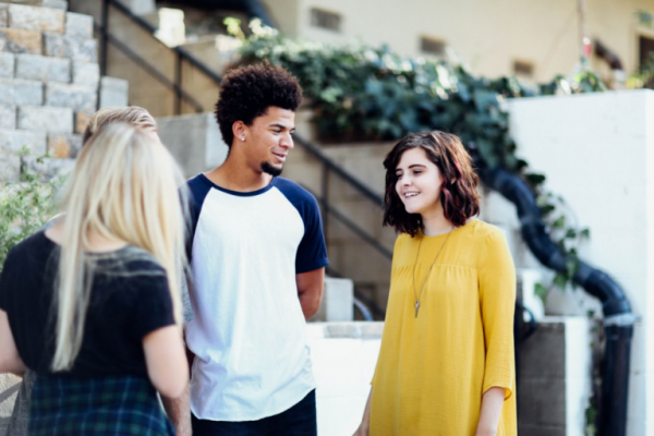 teenagers talking