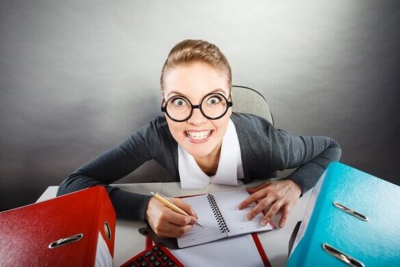 A workaholic with her agenda.