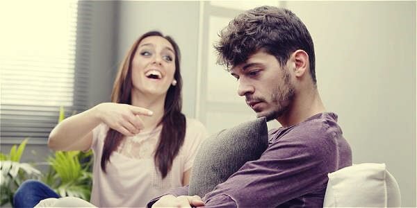 A woman making fun of her boyfriend: effects of domestic abuse.