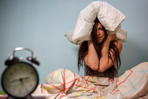 frustrated woman representing circadian rhythm sleep disorder