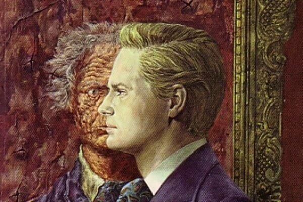 man and painting representing Dorian Gray syndrome