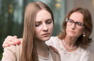 Mother with teen daughter