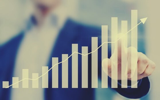 rising graph that represents boosting your productivity