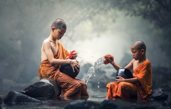 Young Buddhist monks.