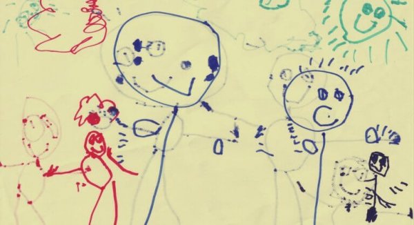 A child's drawing of their family.