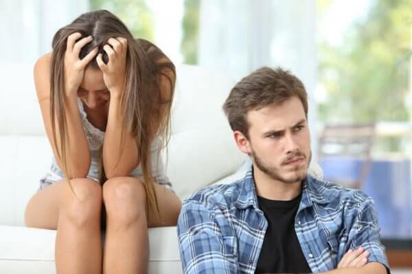 couple suffering because one partner wants to break up and the other one doesn't