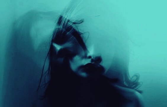 Superimposed image of girl