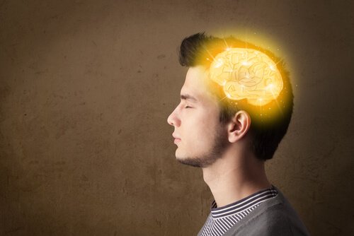 A lit-up brain.
