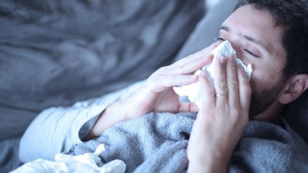Man with a cold
