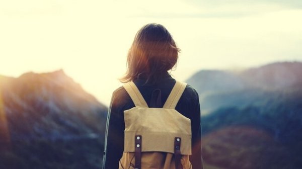 Girl with rucksack