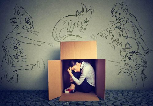 person experiencing angst