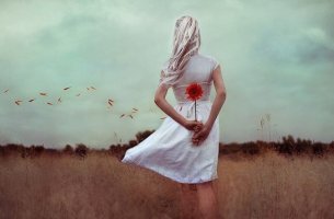 Woman overcoming mourning period