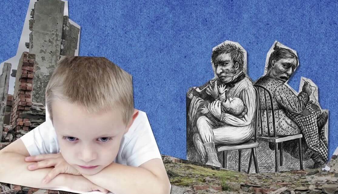 Child thinking about parents