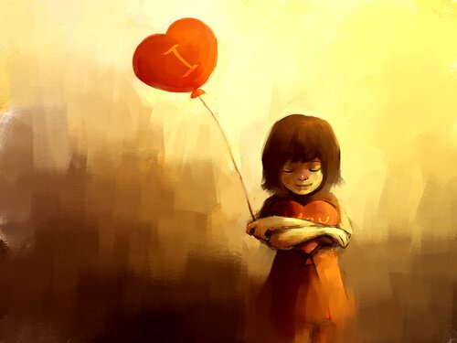 Flicka med ballong