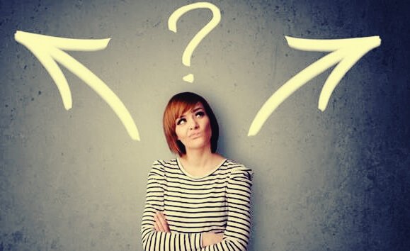 woman deciding what path to take