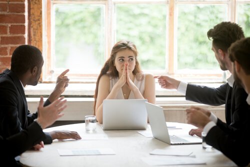 woman having a meeting at work