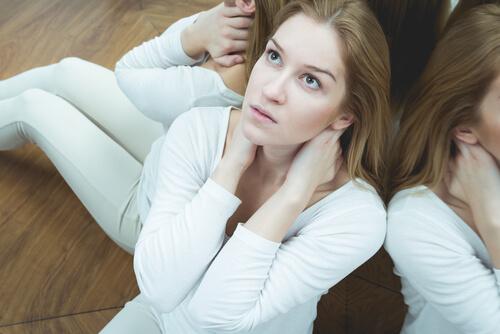 Woman dealing with mood fluctuations