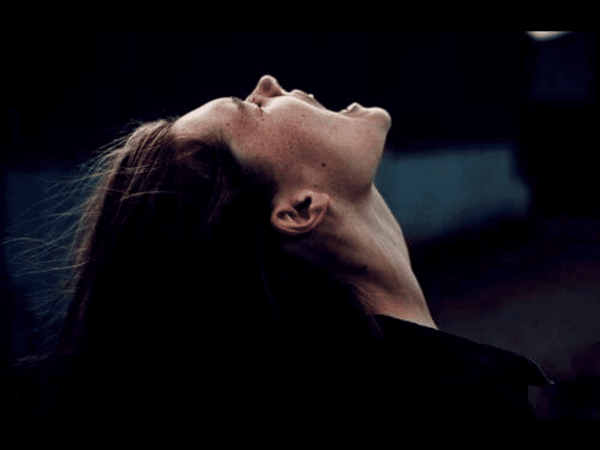 Woman expressing painful emotions