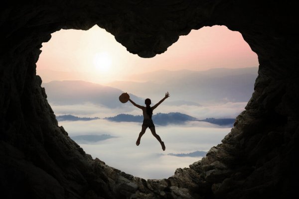 Happy jumping