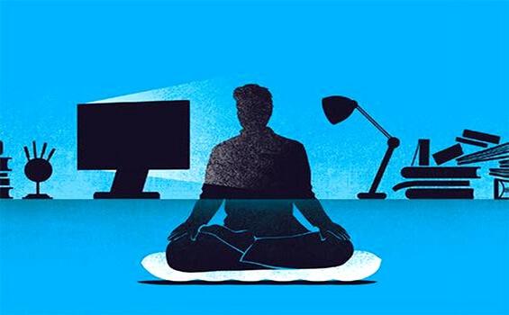 A man practicing mindfulness.
