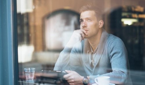 A man daydreaming.