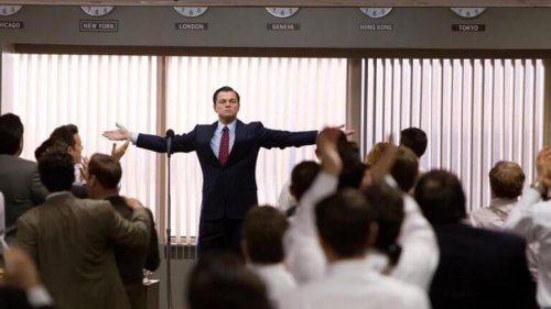 Leonardo Di Caprio in The Wolf of Wall Street